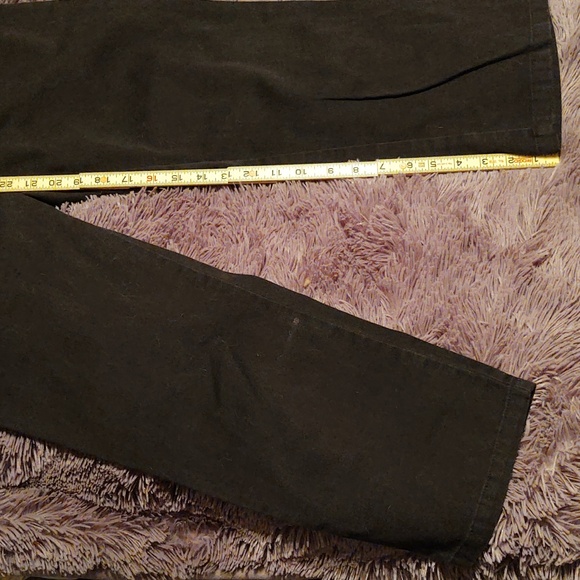 Dickies workwear jr women sz 5 black flat front capri pants PacSun Y2K VINT - Picture 8 of 8